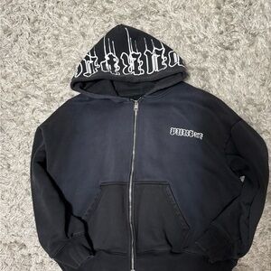 Black Graphic Purple designer Hoodie